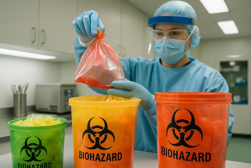 dispose of biohazard waste